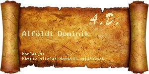 Alföldi Dominik névjegykártya