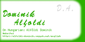 dominik alfoldi business card