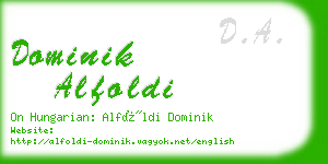 dominik alfoldi business card